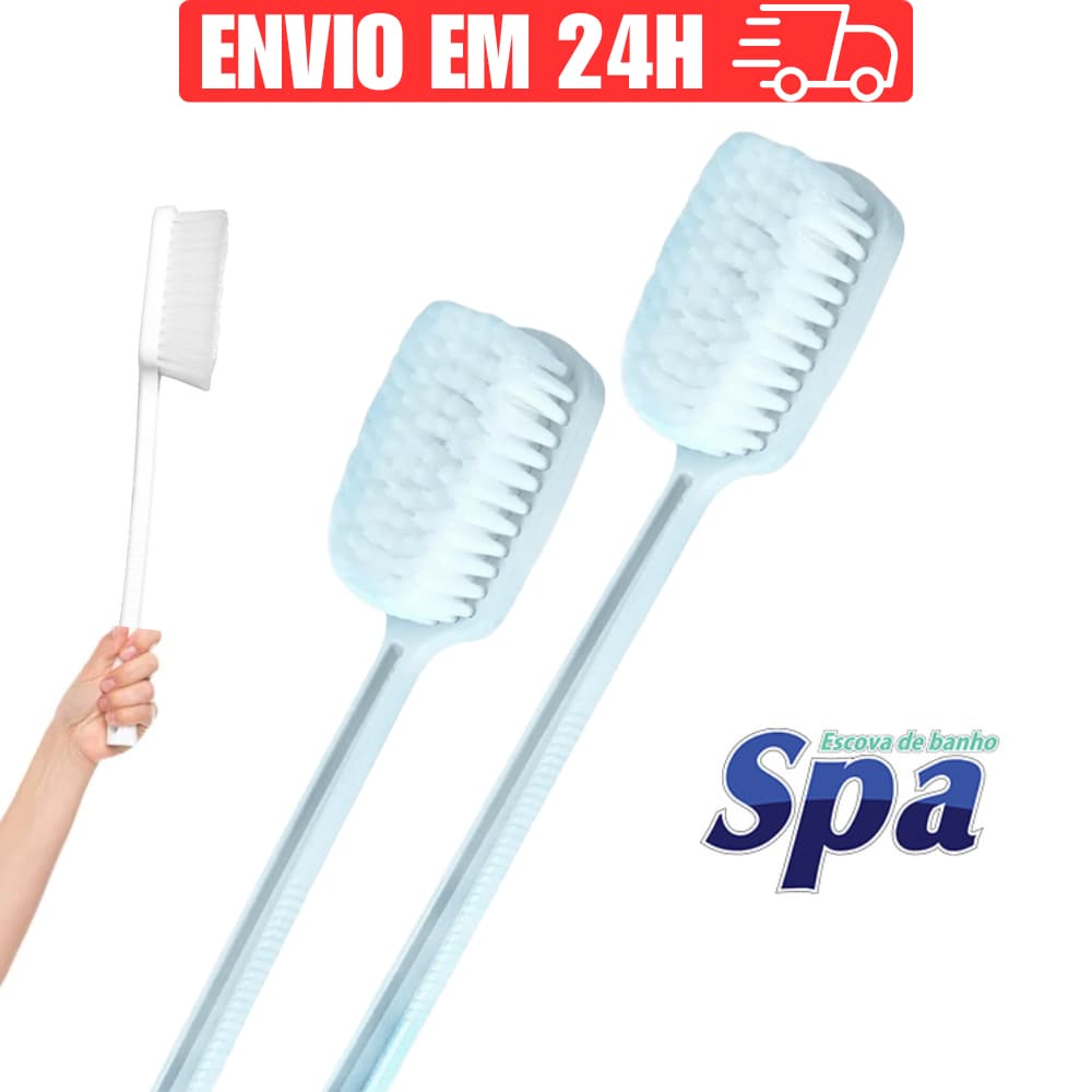 Escova de Banho Costas Corpo Limpeza Massagem Esfoliante Grande Longa Lavar Condor