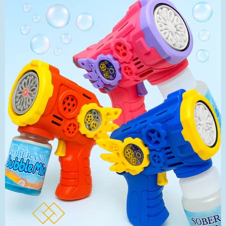 Lança Bolha Brinquedo Infantil Led Colorido Automatica Pistola Lança Bolha Brinquedo Divertido

