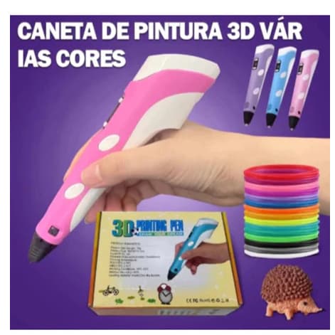 Conjunto De Impressão 3D Caneta Pla Hastes DIY Livre 10M Filamento Artes Artesanato Desenho USB LCD Equipamento De Arte
