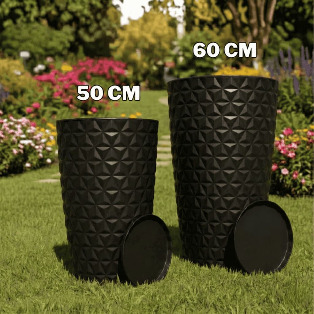 Vaso Polietileno Grande Para Plantas 50cm OU 60cm Jardim Sala Resistente Sol Chuva ESOLHA O TAMANHO