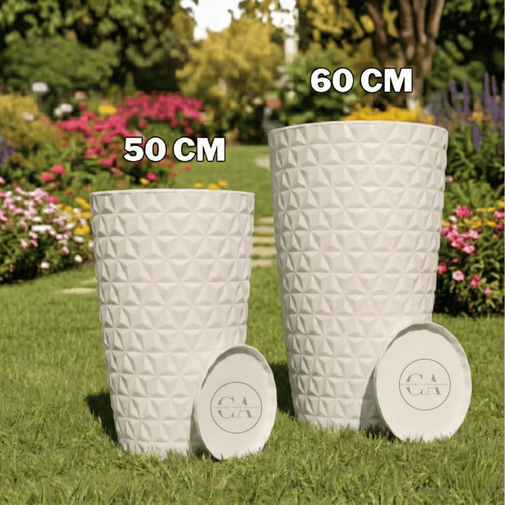 Vaso de Polietileno GIGANTE | 60 ou 50cm Altura Perfeito para Plantas Grandes Escolha o Tamanho
