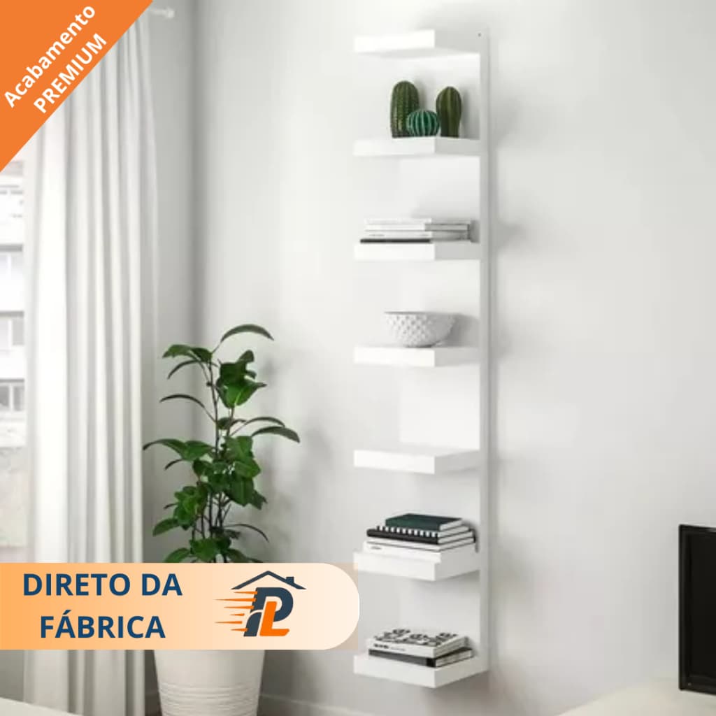 Torre Prateleira Estante MDF Multifuncional 85cm Sustentável Decoração Quarto Sala Cozinha Moderno