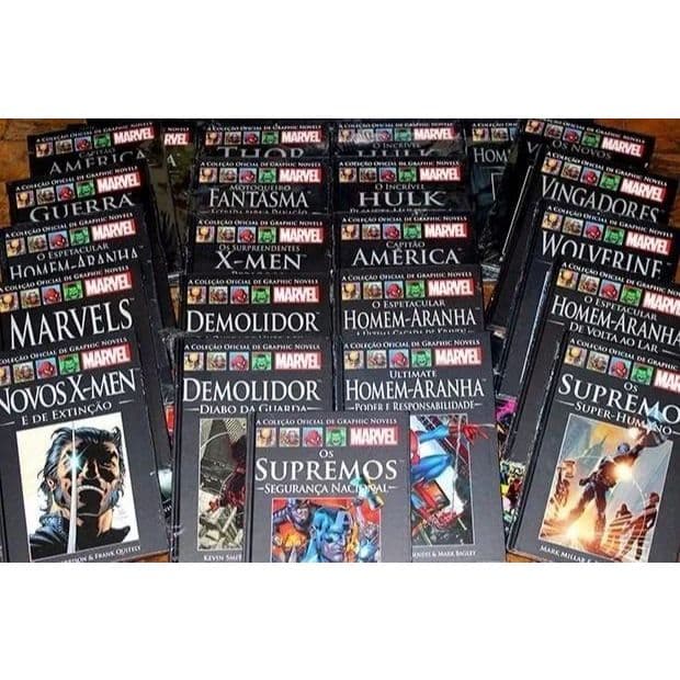 Complete Sua Coleção - Graphic Novels MARVEL SALVAT (Capa Preta)