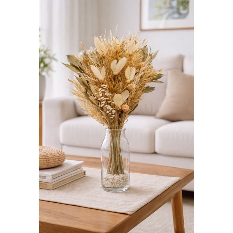 Buquê Doce encanto flores secas arranjo casamento decoração presente