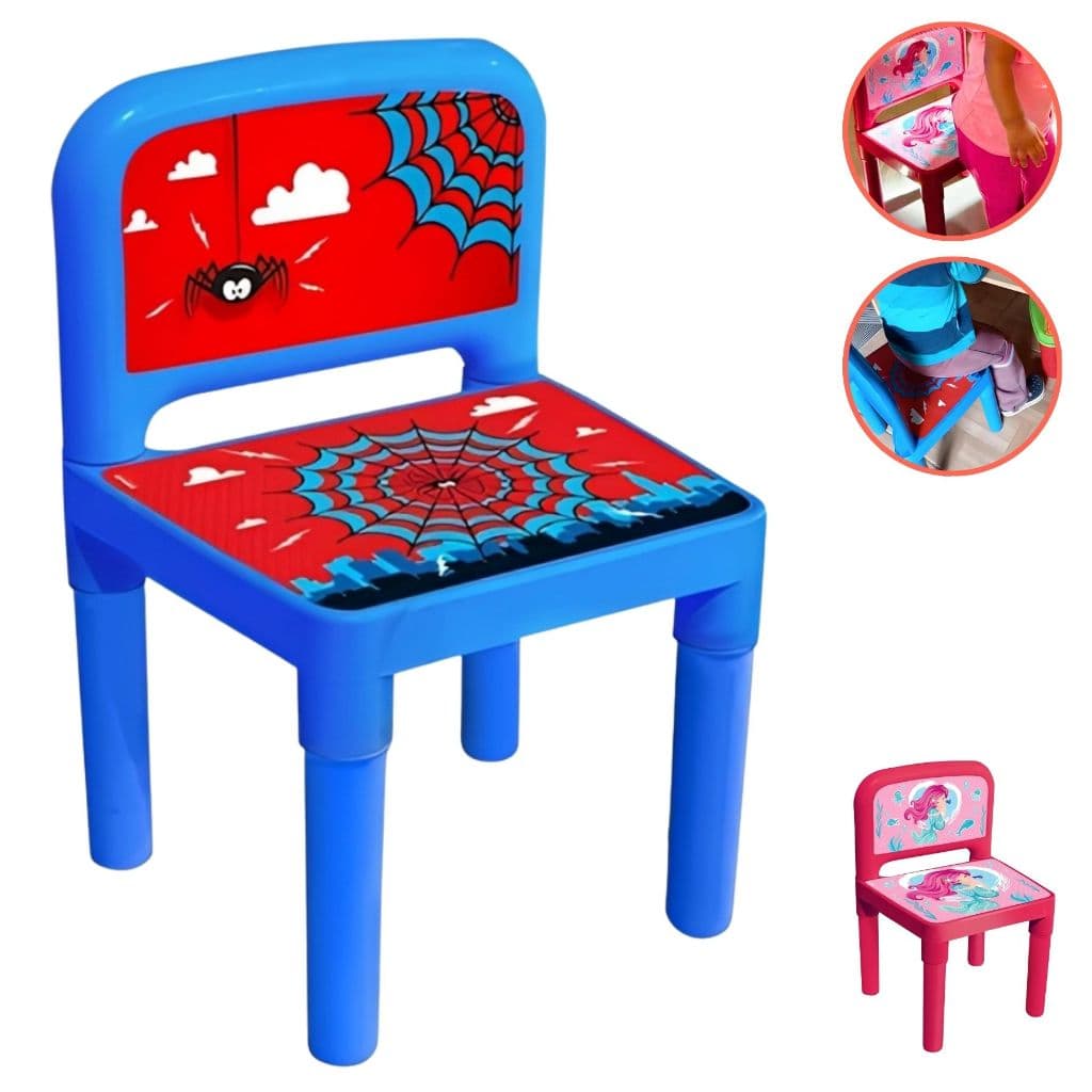 Cadeirinha Banquinho Infantil Desmontável Cadeira Educativa Banqueta Encosto Plástico Menino Menina Portátil Brinquedo