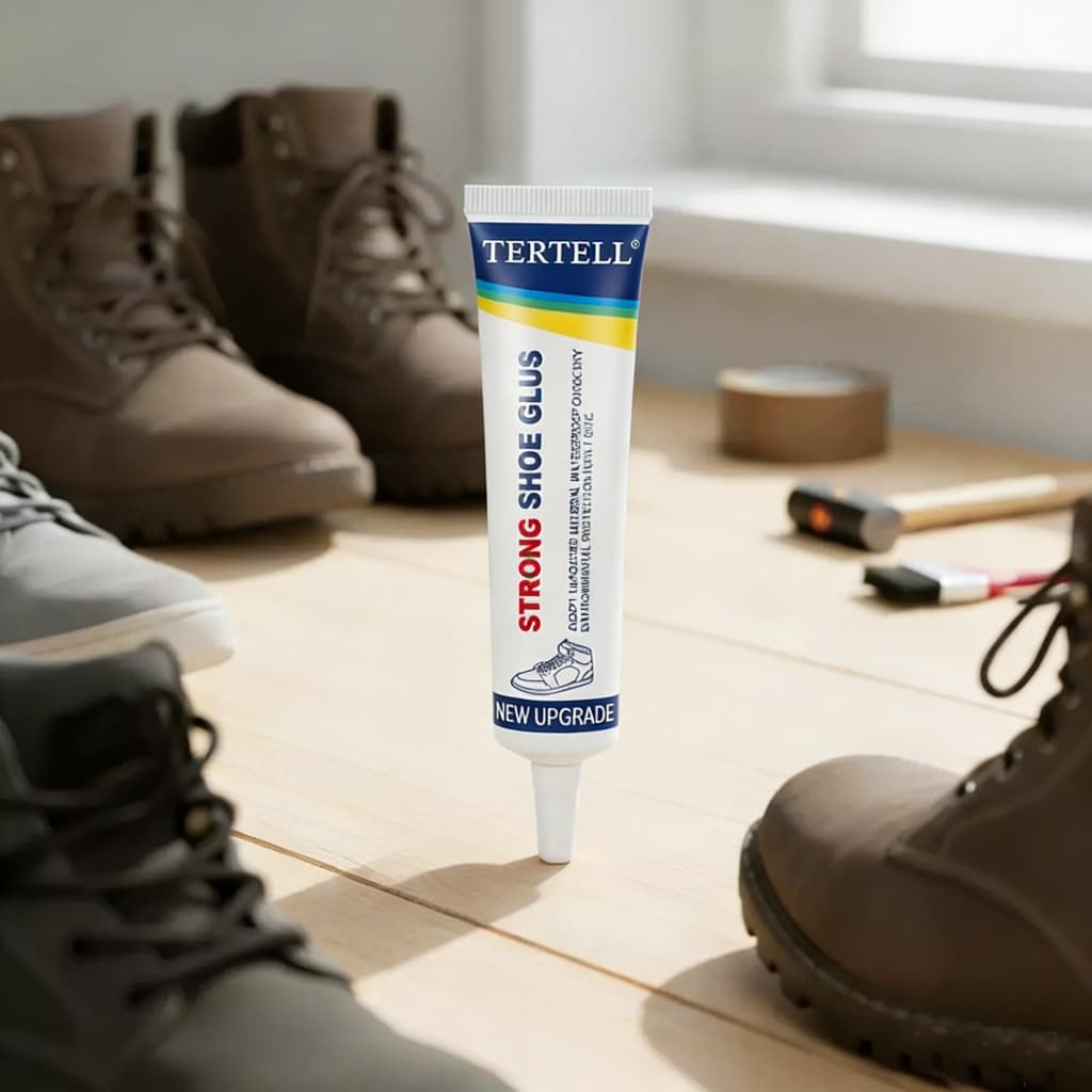 Cola de Sapato de Alta Resistência para Reparação de Solados de Borracha, Couro e Plástico em Tênis e Botas（60ml）