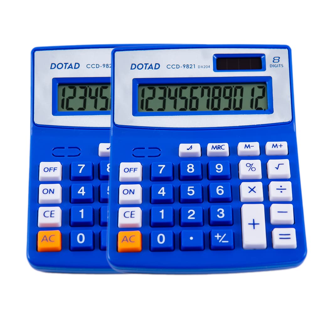 KIT 2 Calculadora De Tela Lcd De 8 Dígitos estudantes estacionário ferramentas exame calculadora de cores de rosa