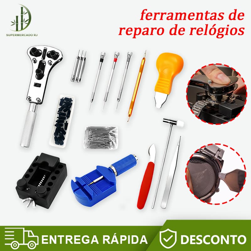 147 Pcs De Ferramentas Relojoeiro Ferramenta Ajuste pequeno Tirar Pinos E Gomos De Pulseira De Relógio