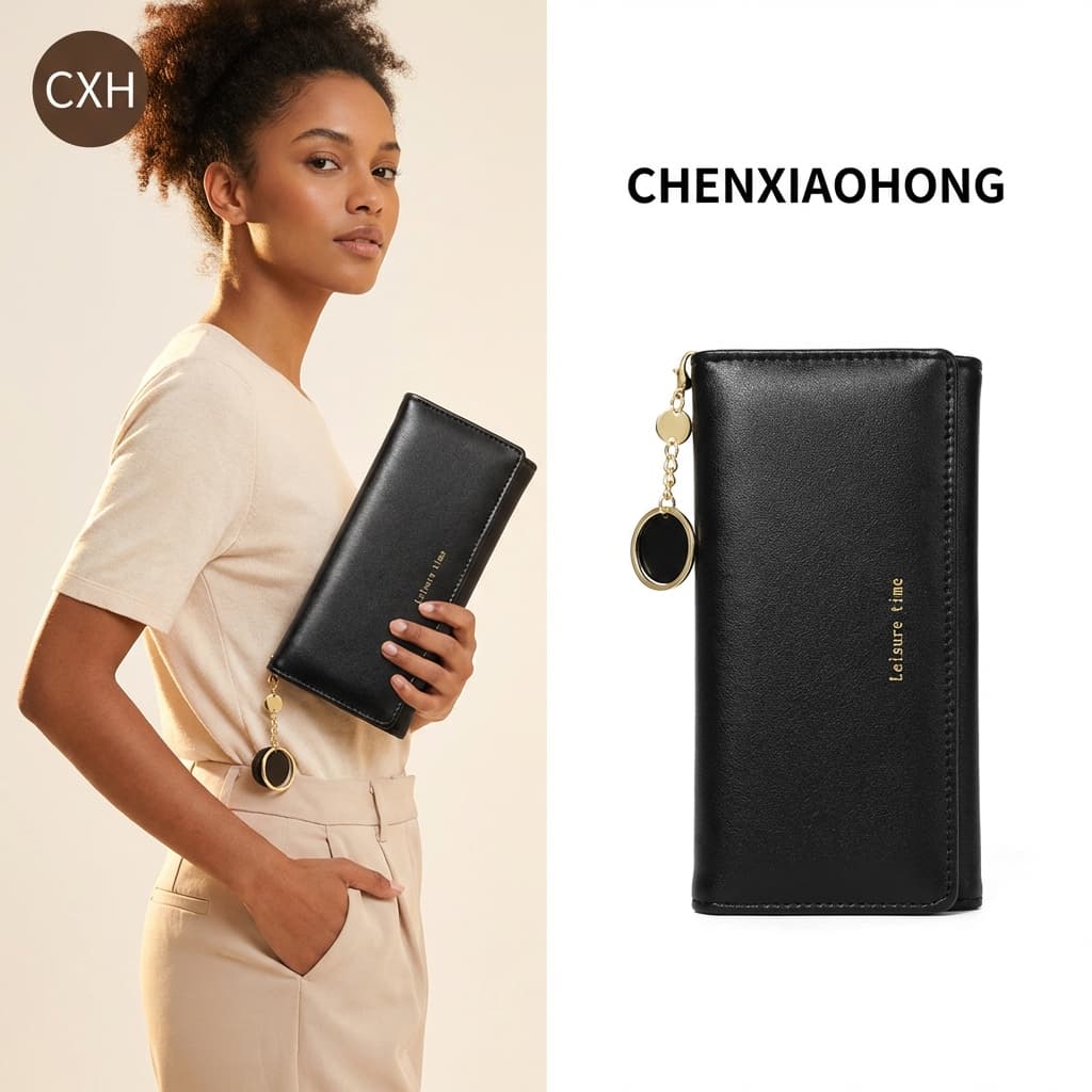 Carteira Comprida Multiuso Feminina / Porta-Cartão com Fivela