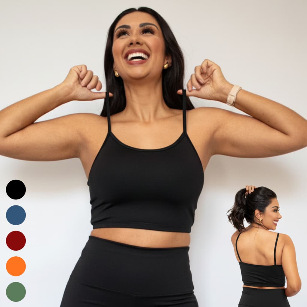 Top Alça feminino forro duplo - Tecido leve e fresco - dia a dia