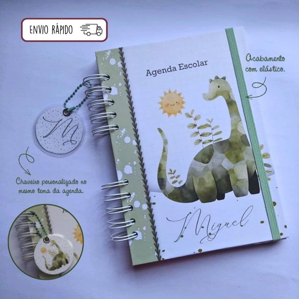 (Envio rápido) Agenda Escolar Personalizada | Caderno de Recados | Avisos Creche