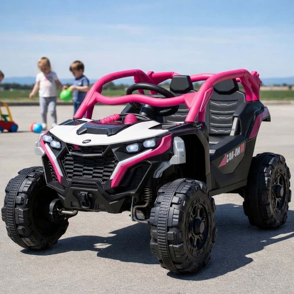 Carro Carrinho Jipe Elétrico Infantil UTV MAX com Controle, Luzes LED e Som até 30kg