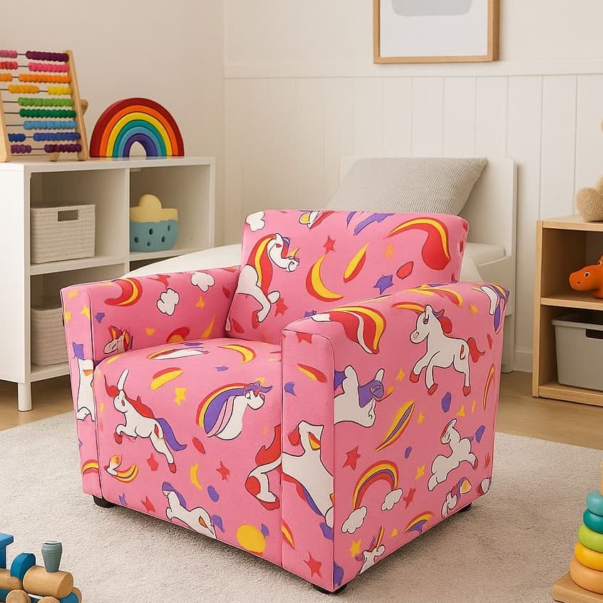 Sofazinho Kids Infantil, Sofazinho de Menina UNICÓRNIO Confortável Lançamento Envio Rápido