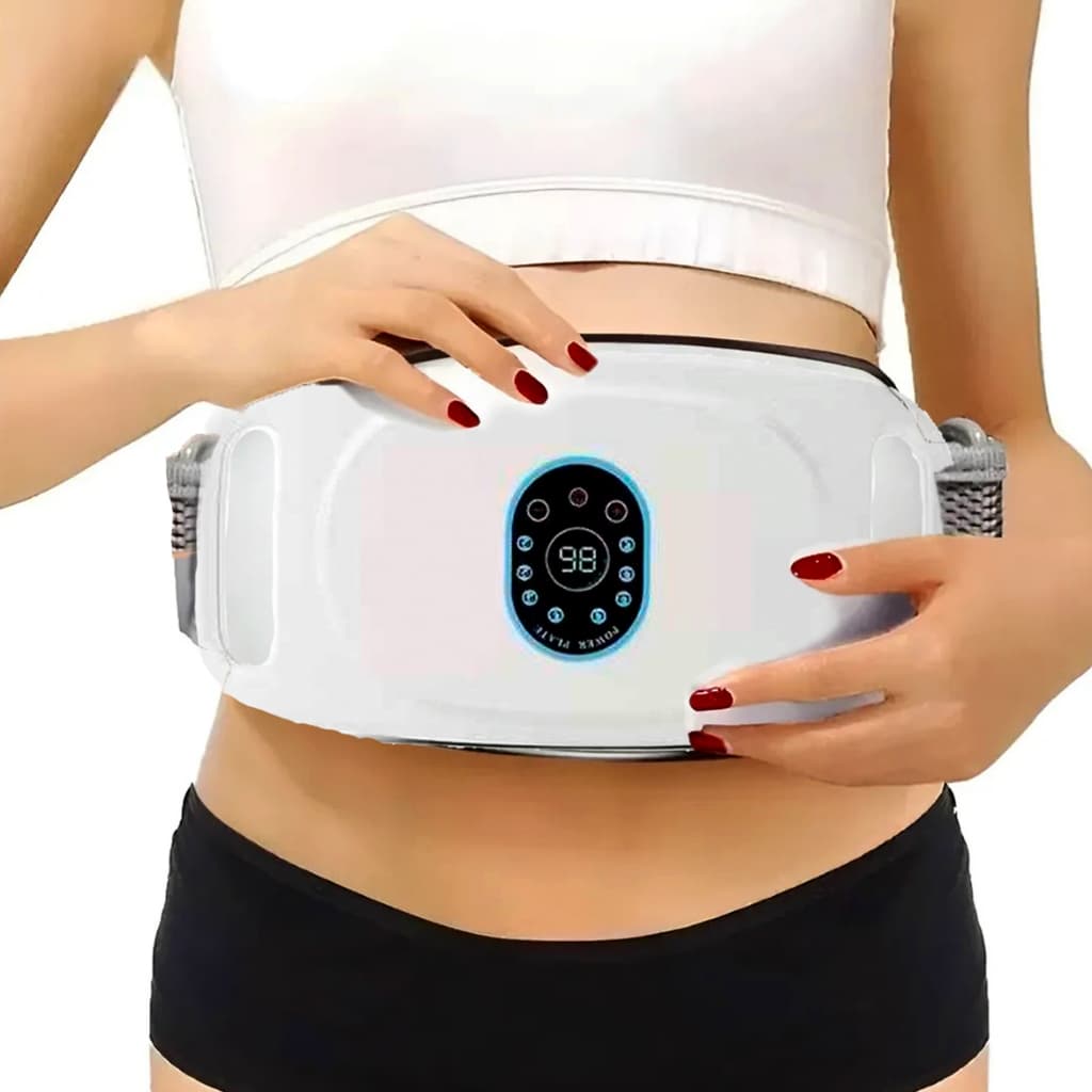 Cinto Massageador Modelador Abdominal Definição Vibração Recarregável USB