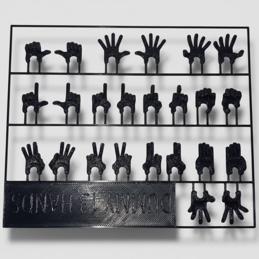 Kit de Mãos para Boneco Dummy 13 Articulado –  24 Und. Acessórios Compatíveis Action Figure