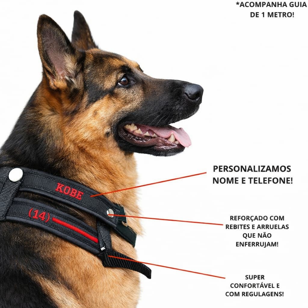 Cachorro coleira colocamos nome e telefone regulagem guia anti puxão lançamento roxo reforçado