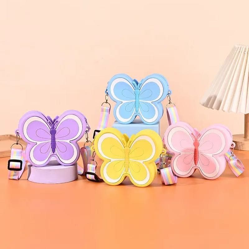 Bolsa De Silicone Infantil Criança Borboleta