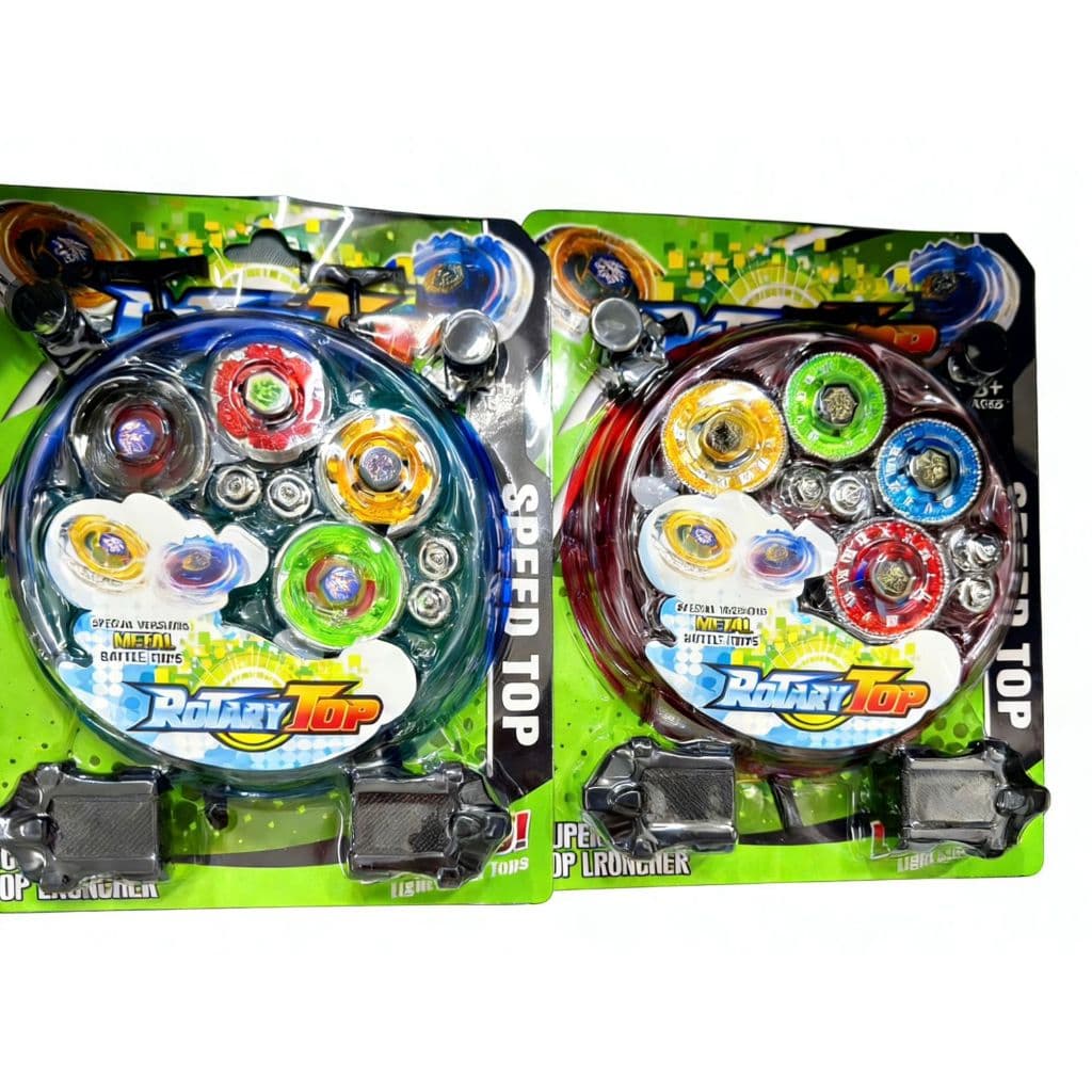 Gire o topo de velocidade de metal com arena e lançador para completar o giroscópio do conjunto de batalha infantil