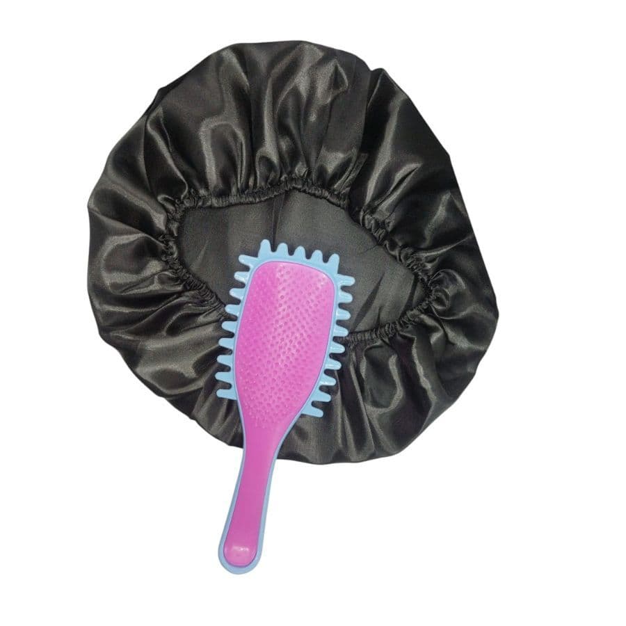 Kit Escova para Fitagem + Touca de Cetim