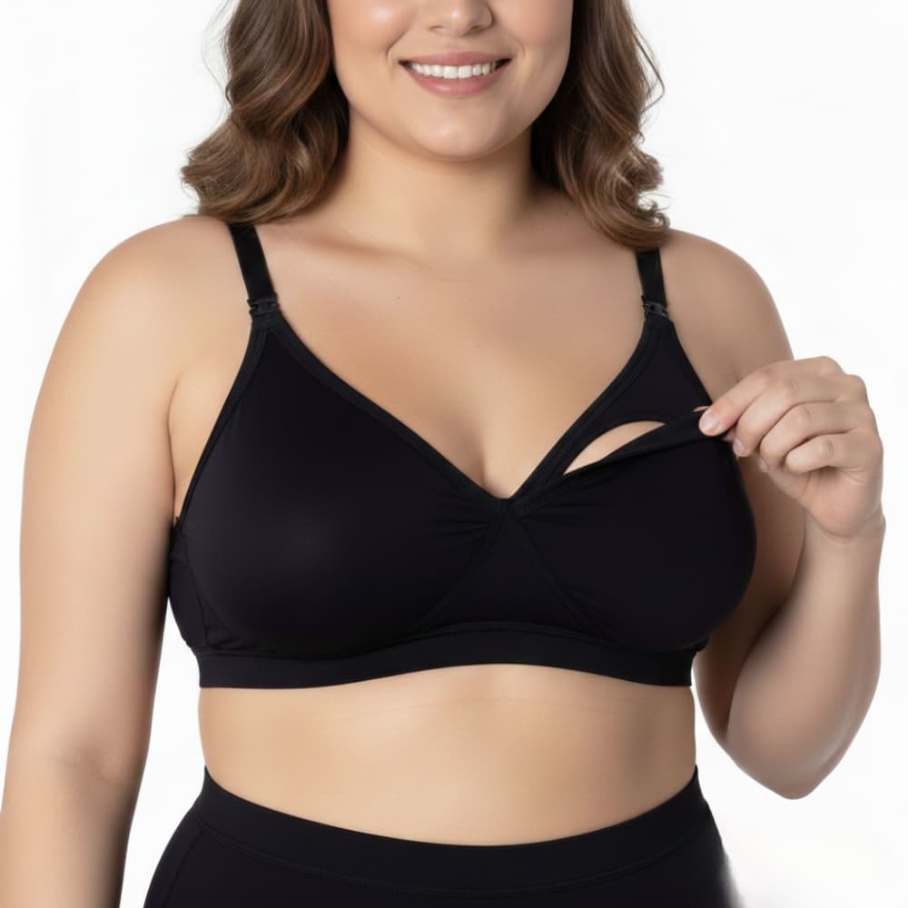 Sutiã Amamentação Plus Size Confortável Macio Leve Suave Top Alta Sustentação Reforçado Premium Algodão