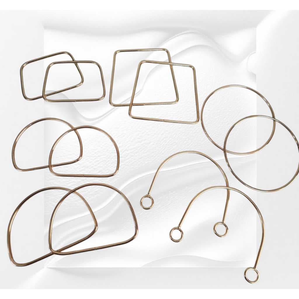 PAR ALÇA DE METAL PARA BOLSAS DOURADA