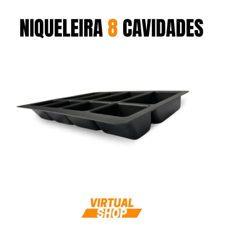 Porta Notas Niqueleira Gaveta caixa divisória com 8 compartimento