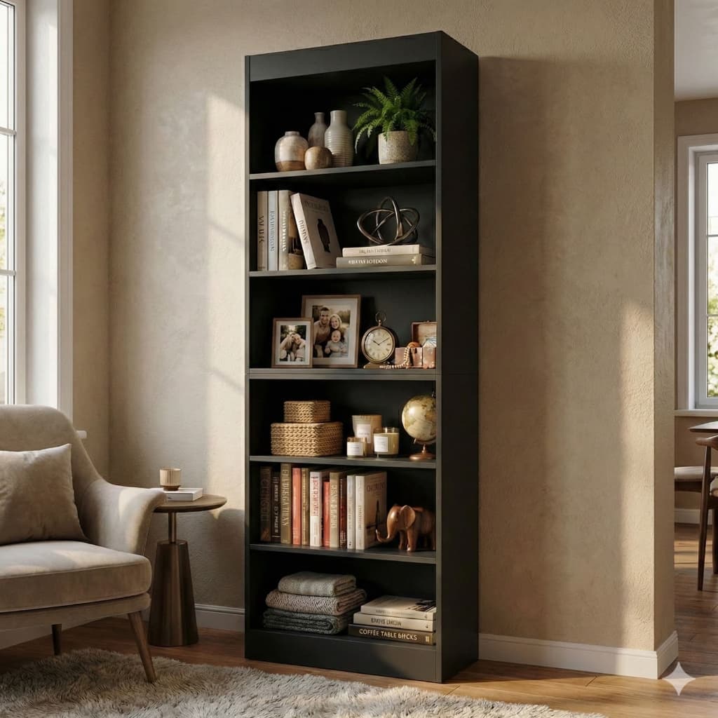 Estante Livreiro Bipartido 1,80m Multiuso 6 Nichos Sala Escritório