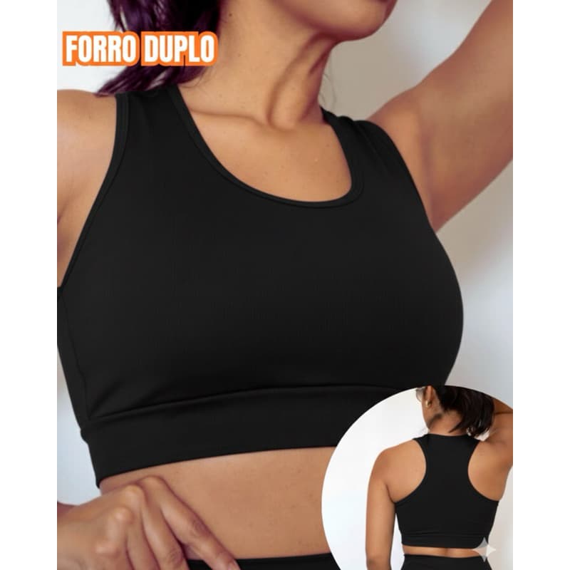 Top Nadador Sem Bojo Forro Duplo –  Confortável tecido leve e fresco perfeito para o dia a dia