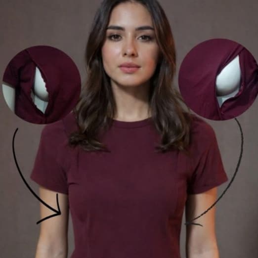 Camiseta de Amamentação para Grávida com zíper nas laterais 100% Algodão Confortável e Prática