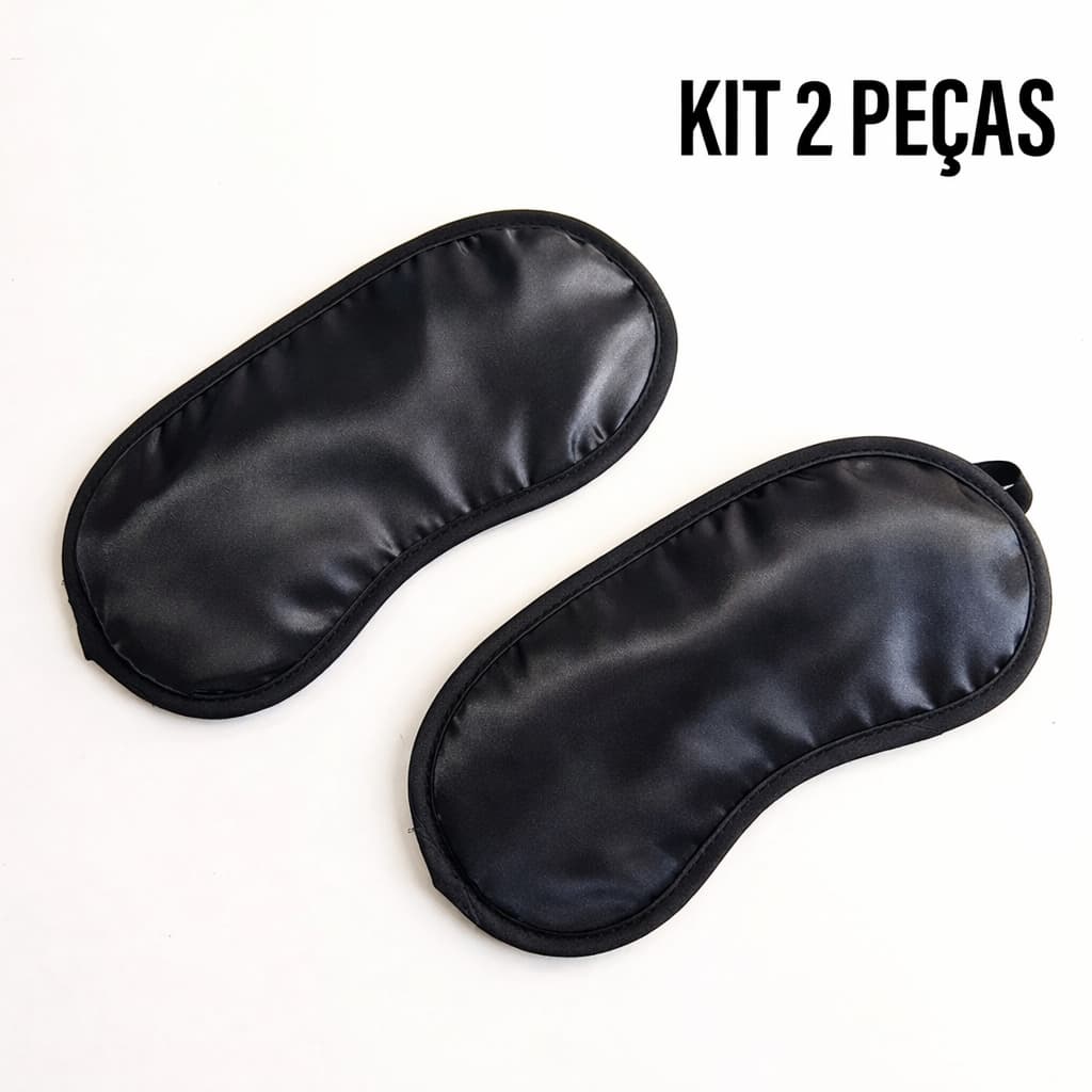 Kit 2 Unidades de Máscara Tapa Olho para Dormir/ Tapa luz/ Protetor de Olhos/ Venda para Olhos AC25