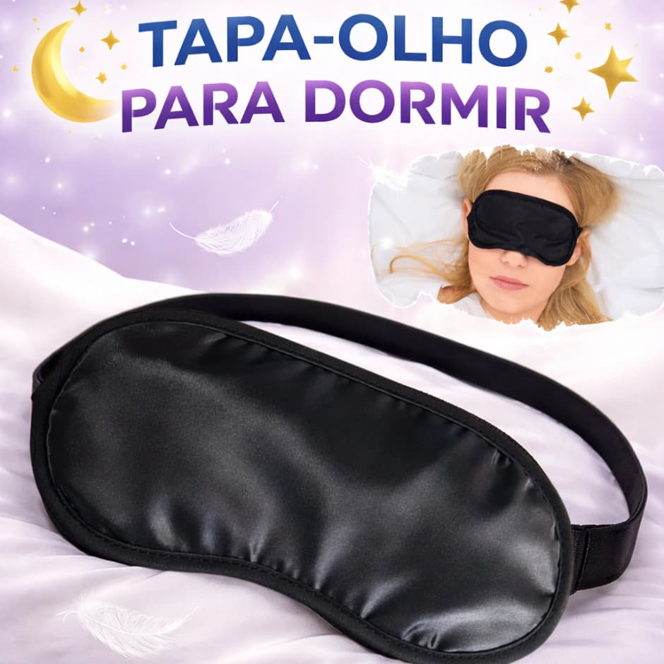 Kit 2 Máscara Tapa Olho para Dormir Viagem Preto Sleep Mask (AC25)