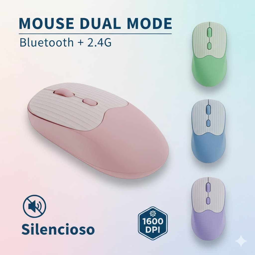 Mouse Sem Fio 2.4G DPI 800/1200/1600 Design ergonómico  com Bateria Multifuncional Knup KP-MU028
