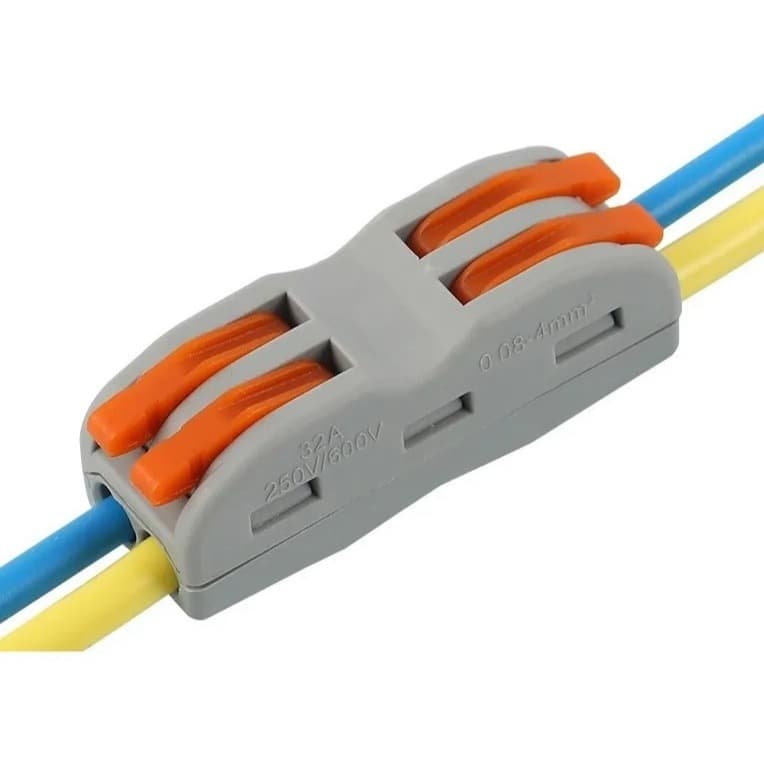 Kit 30 Conector Emenda 2 Fios Alavanca Spl2 Bipolar 32a 4kv