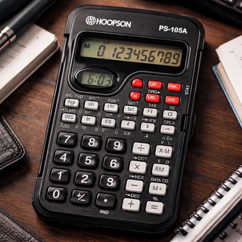 Calculadora Científica com Duplo Display, Relógio e 240 Funções – Uso Profissional 10 digitos