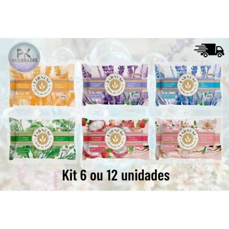 Kit 6 ou 12 Sabonetes Farnese 180g - Alta Perfumação e Cuidado