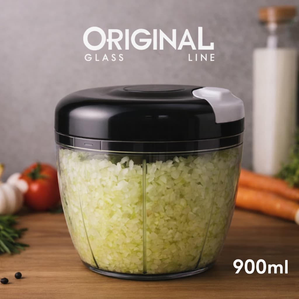 Fatiador de Legumes Triturador de Alimentos 900ml 5 Lâminas