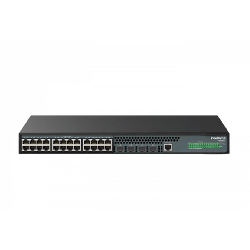 Switch Gerenciável Intelbras S2328G-A PoE+ 24 Portas Gigabit + 4 SFP | VLAN | QoS | VRRP