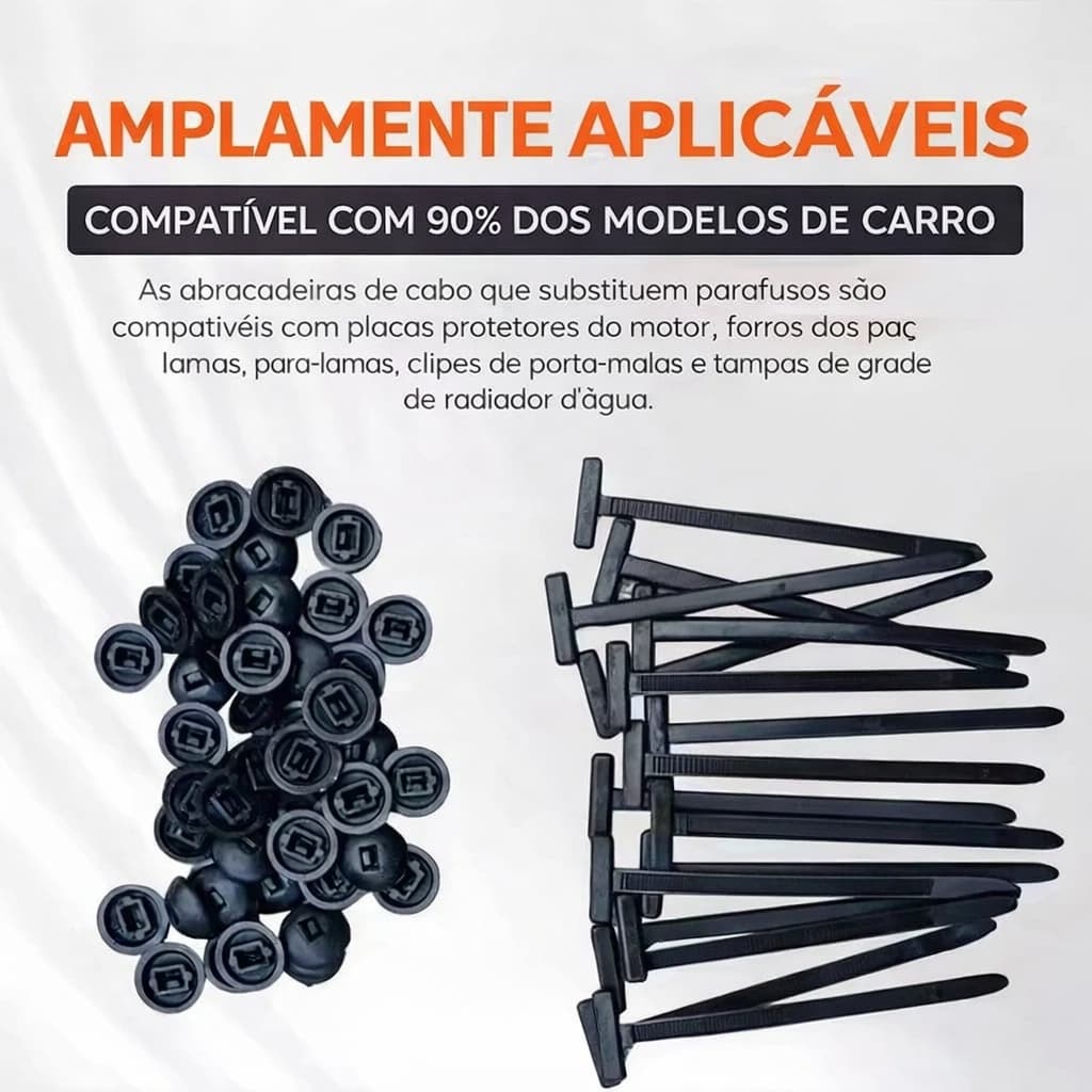 Kit 20/30/50/100 Unidades De Abraçadeiras Travamento Automático Fivela Universal D Nylon Multifuncional