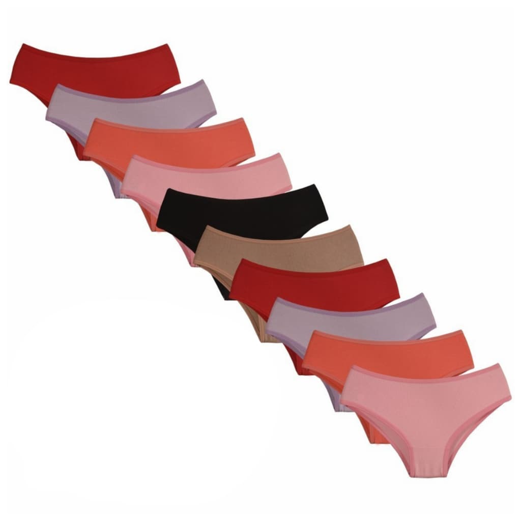 Kit 10 Calcinhas Menina Moça 100% Algodão Calcinha Juvenil