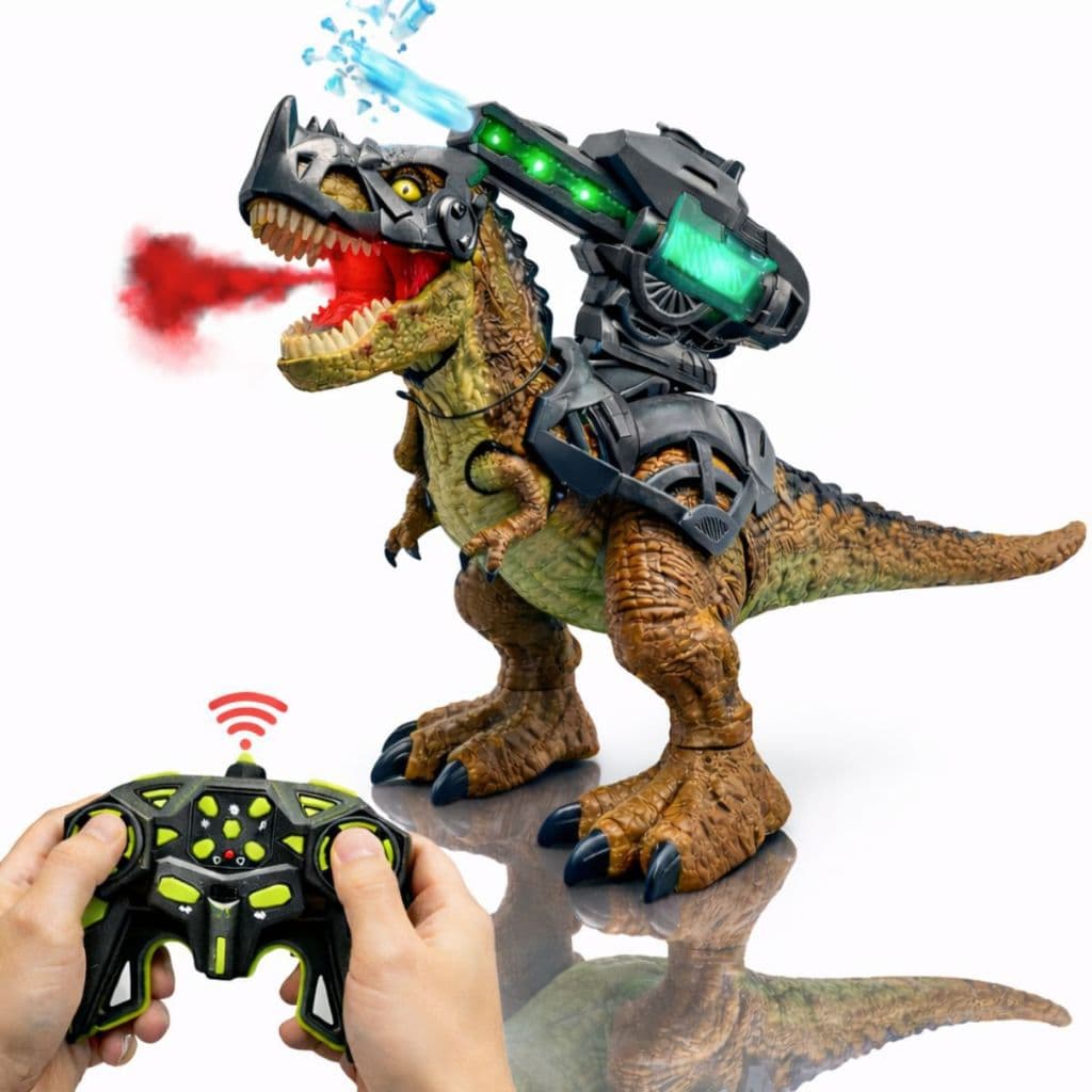 Dinossauro de Controle Remoto Elétrico para Crianças Tiranossauro Rex Solta Fumaça e Água
