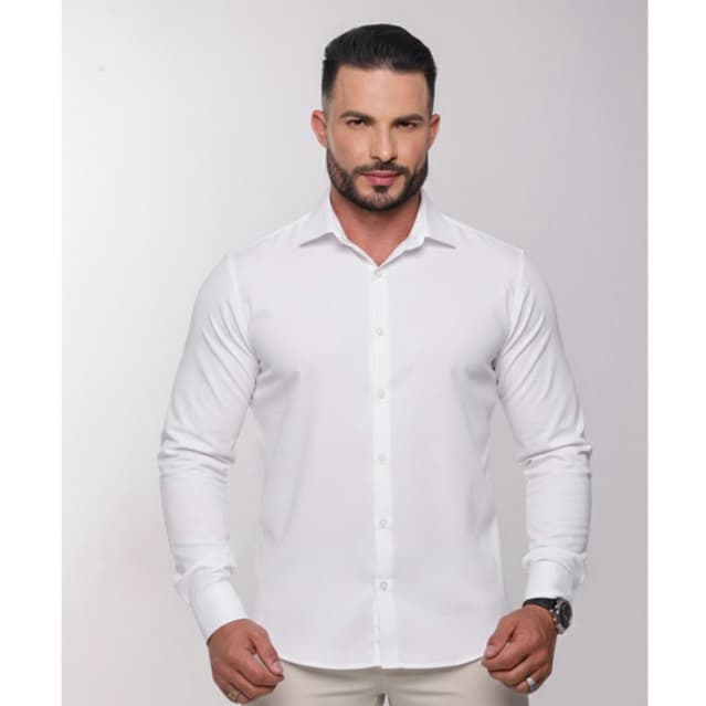 Camisa Social Slim Fit Manga longa Masculina Passa Fácil Super Oferta Envio Imediato