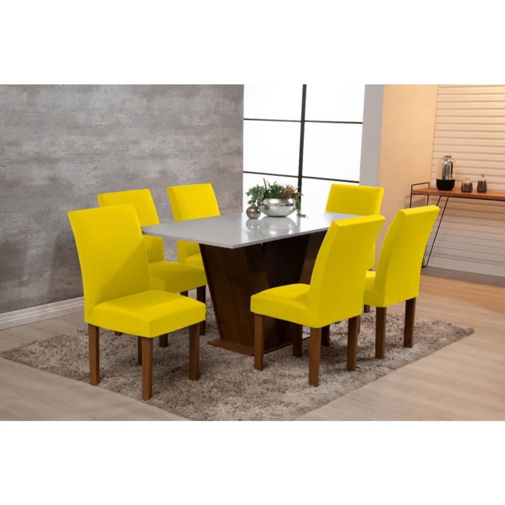 Capas de Cadeira Mesa de Jantar 4 peças com Elástico Ajustável Malha em Gel