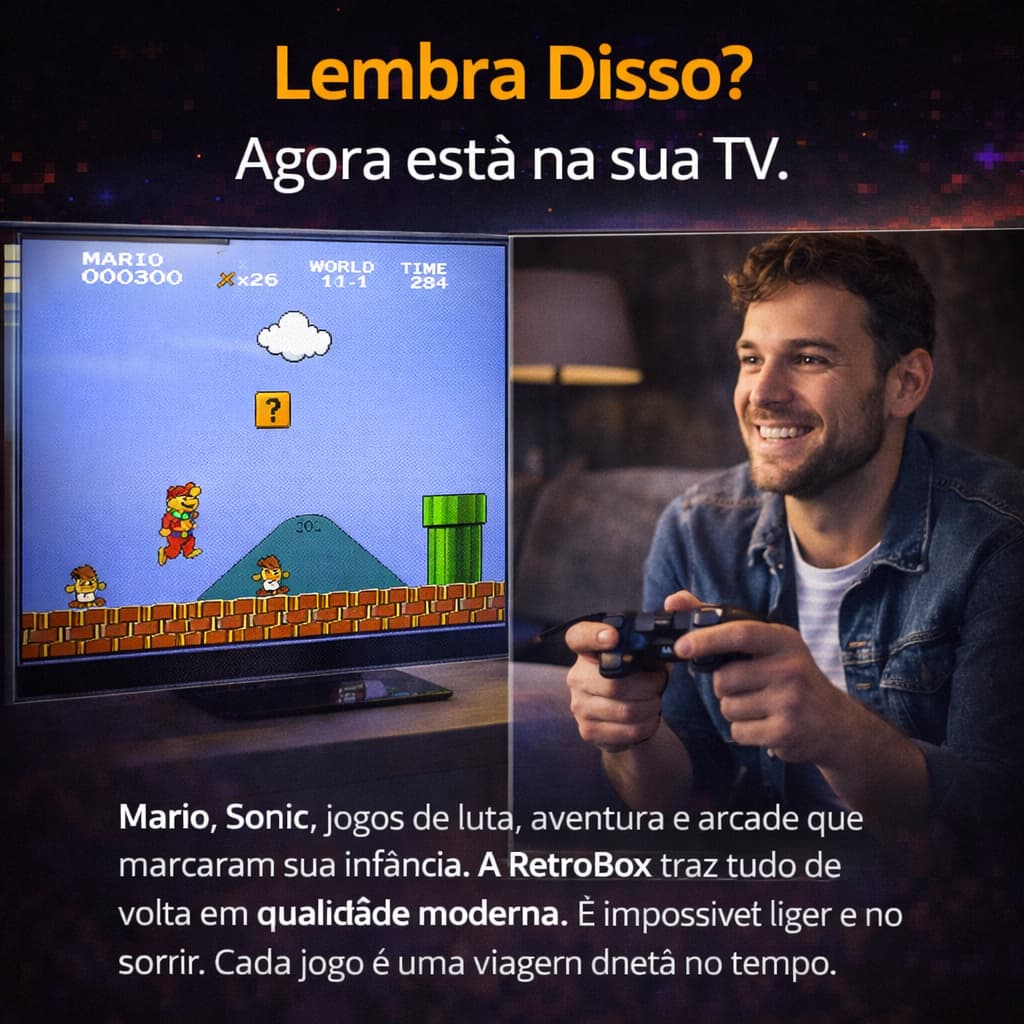 Game Stick 4K Retrô 10000 Jogos Diversão Imediata Portátil