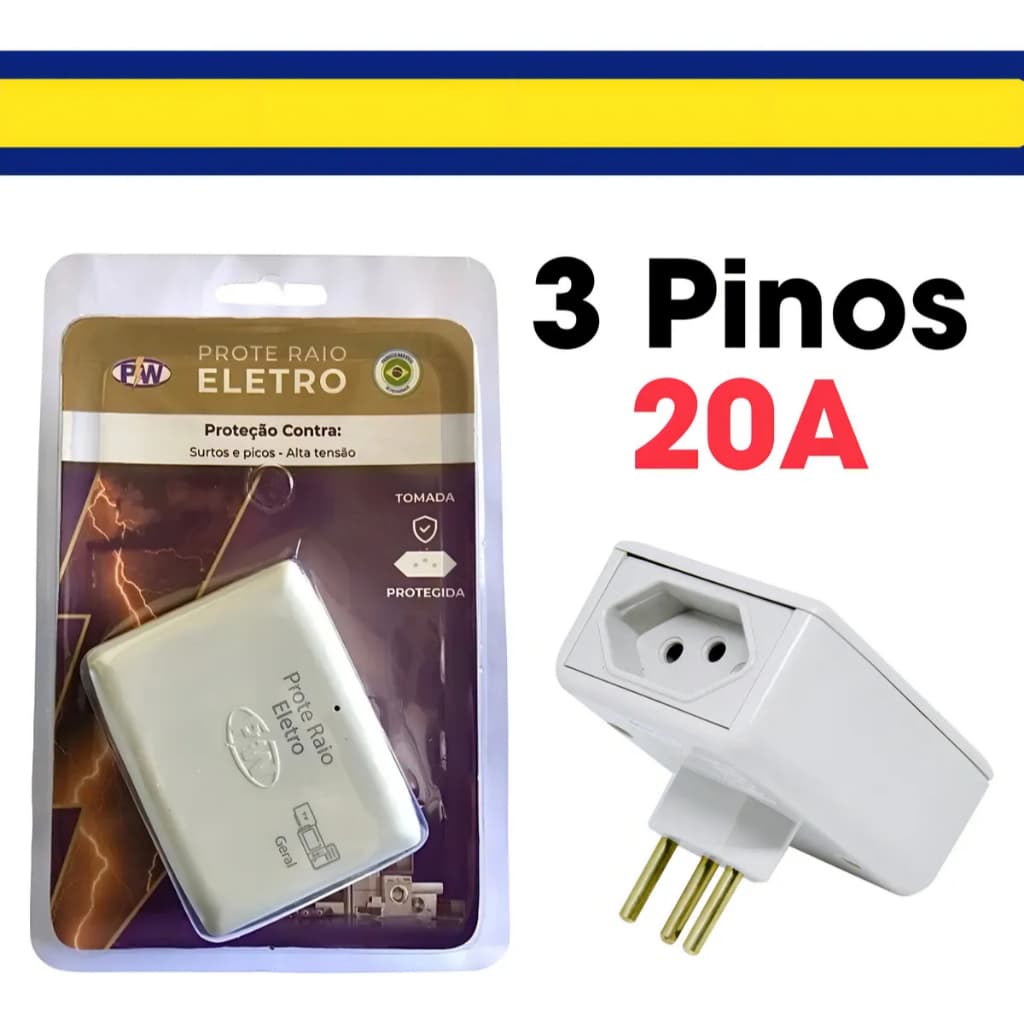 Protetor Contra Raios Eletrodomésticos Bivolt 20A ORIGINAL