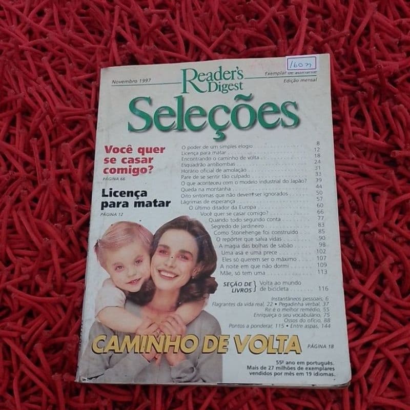 Seleções readers digest nov 1997 Caminho de Volta (160n)