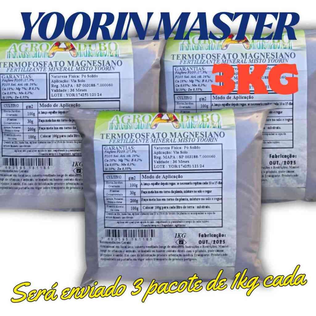 Yoorin Máster Termofosfato Fósforo + Silício + Micros 3Kg
