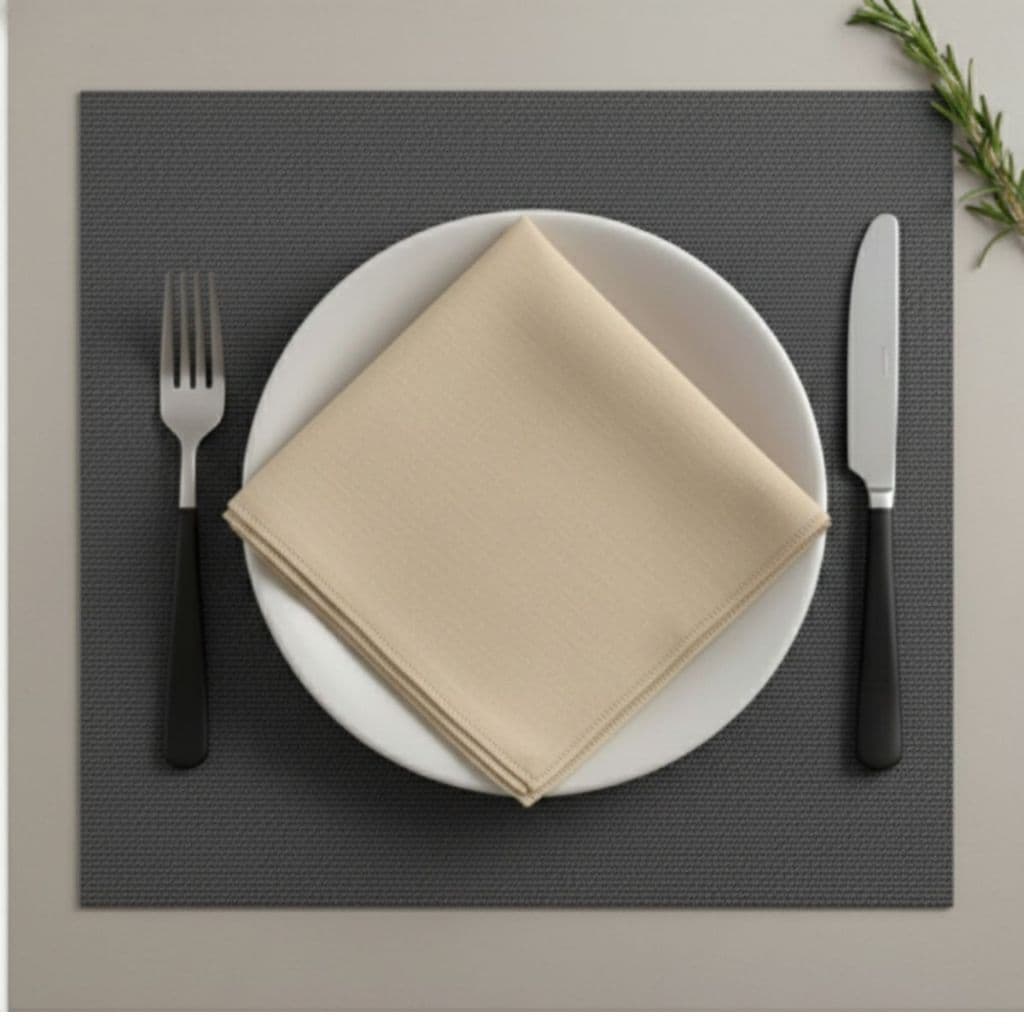 Kit 12 Guardanapo de Tecido Oxford Premium 35x35 cm Reutilizável Luxo