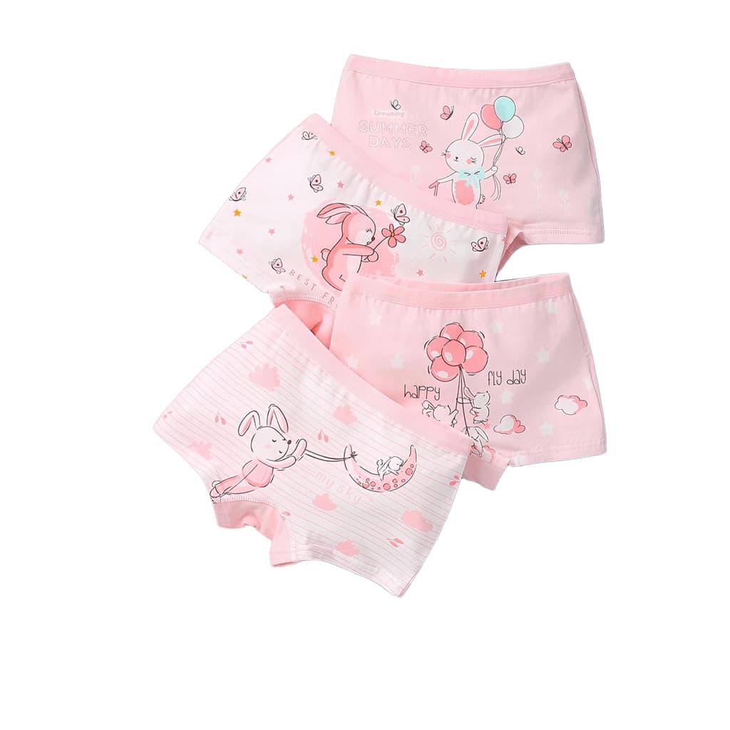 12 Calcinhas Boxer Infantil Feminina Algodão Confortáveis Estampadas