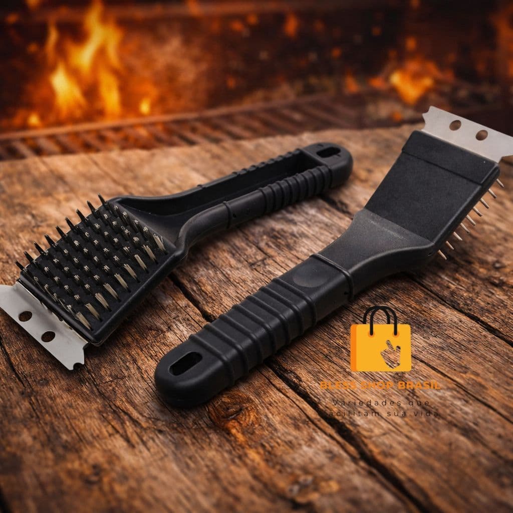 Escova Para Grelha Cerdas de Aço Original Line Limpa Grelha de Churrasqueira