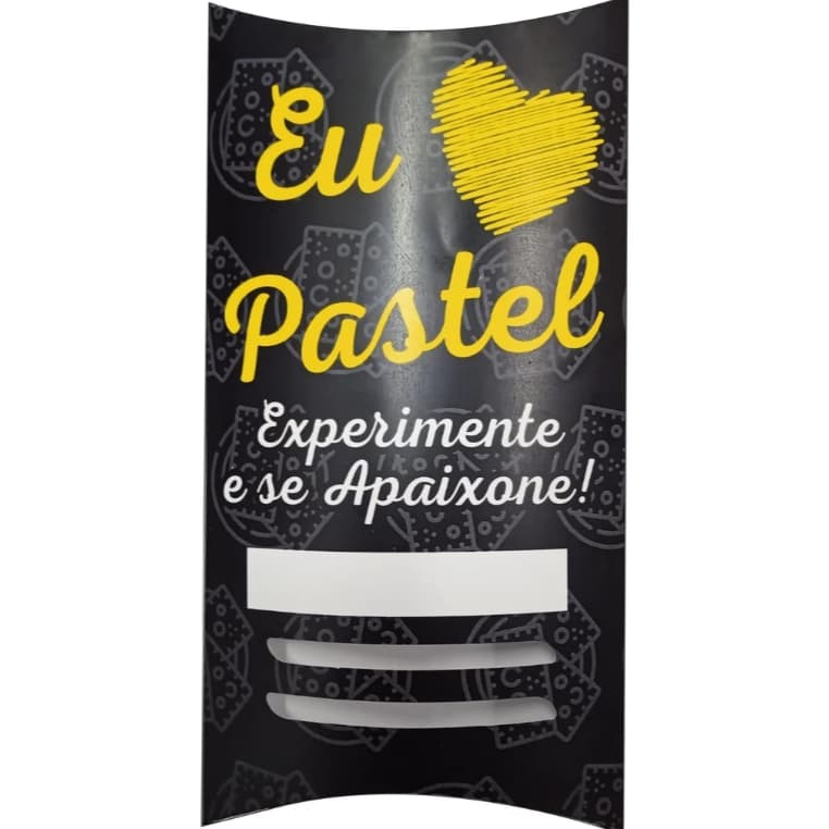 Embalagem de Pastel Caixa M Viagem Delivery Pastelaria Lanchonete